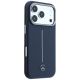 4. Etui Mercedes Leather Semi Wrap Iconic Line MagSafe na iPhone 17 Pro - granatowe