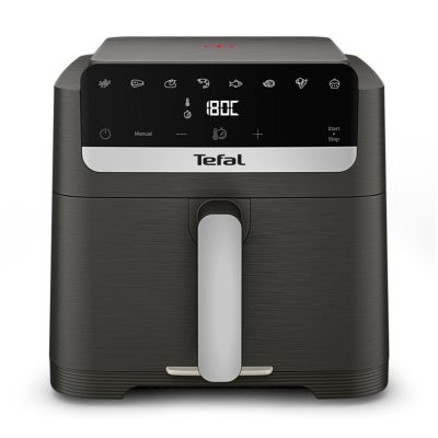 Tefal Easy Fry Mega Compact EY866HE1 frytkownica Pojedyńczy 7,5 l Autonomiczny Frytkownica na gorące powietrze Czarny, Srebrny