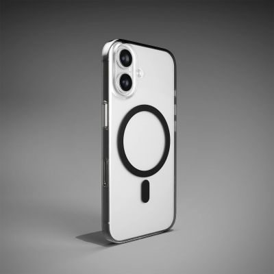 10. Etui Puro Lite Mag TPU+PC kompatybilne z MagSafe na iPhone 17 - przezroczyste z czarnym pierścieniem