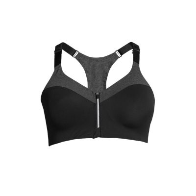 Stanik treningowy CASALL Front Zip Sports Bra szary