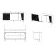 4. Komoda 4D ABI 200x45x88 kaszmir mat