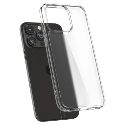 4. Etui Spigen Ultra Hybrid na iPhone 15 Pro - przezroczysto-matowe