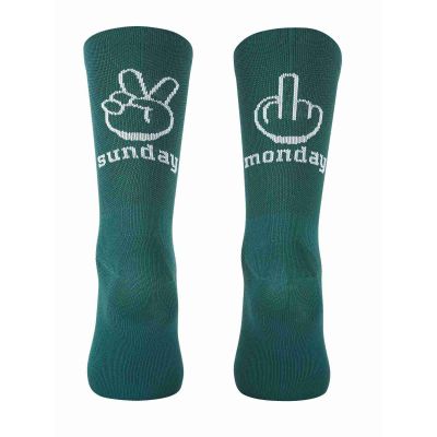 Skarpety rowerowe NORTHWAVE Sunday Monday Sock szmaragdowe