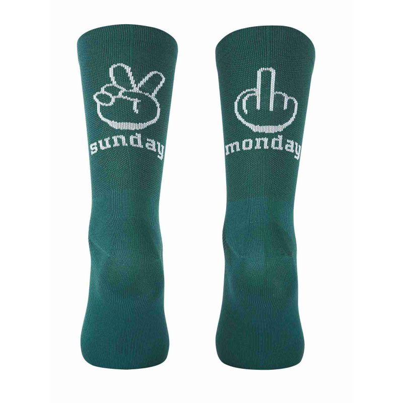 Skarpety rowerowe NORTHWAVE Sunday Monday Sock szmaragdowe