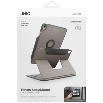 11. Etui UNIQ Rovus Snapmount Magnetic 360 Rotating Detachable do iPad Air 11" 2024 / 2025 / iPad Air 10.9" 2020 / 2022 - szare
