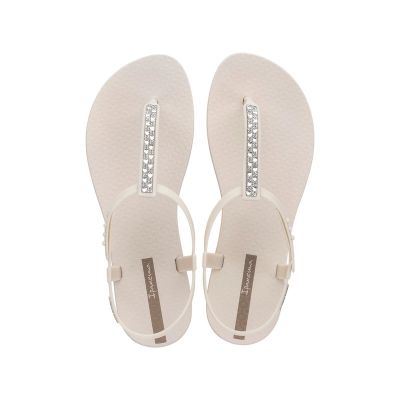 6. Ipanema Sandal Class sandały japonki damskie beżowe z cyrkoniami
