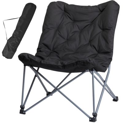 FOTEL CAMPINGOWY HIGH DELUXE Z PODUSZKĄ ANTRACYT REDCLIFFS