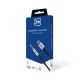 4. Kabel 3mk AUX minijack 3.5 mm / USB-C - srebrny