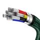 7. Kabel Baseus Cafule Series Metal Data USB-C / USB-C PD QC SCP 100W 5A 2 m - zielony