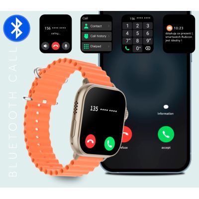 6. Smartwatch Męski RUBICON RNCF17 Tytan/Black SMARUB268