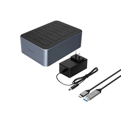 2. Stacja dokująca Orico 6646C3-C na 4 dyski z funkcją klonowania offline 2,5"/3,5" SATA HDD/SSD - szara