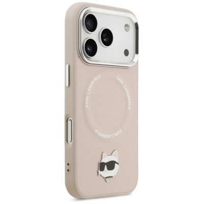 4. Etui Karl Lagerfeld Choupette Pin MagSafe do iPhone 17 Pro - różowe