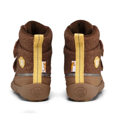 2. Buty zimowe barefoot z wełną z recyklingu Affenzahn Comfy Tiger (01250-70003)