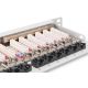 25. Panel krosowy high density 19'' 24x RJ45, LSA poziom, kat.6A, ekranowany, 0.5U, szary, prowadnica kabli