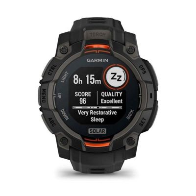 5. Garmin Instinct® 3 – 45 mm, Solar Zegarek Czarny