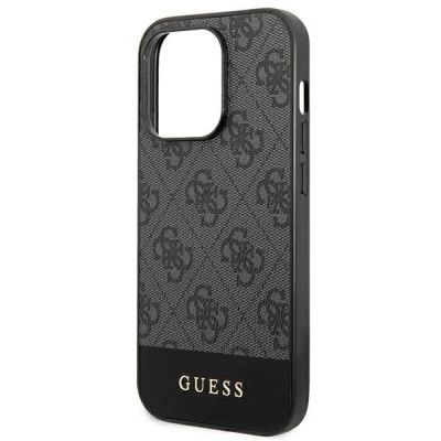6. Etui Guess 4G Stripe Collection na iPhone 14 Pro Max - szare