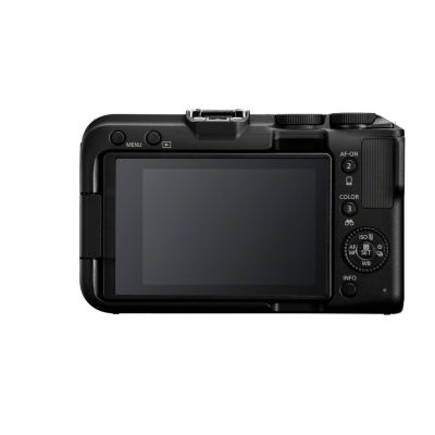 8. Aparat Canon z matrycą 24,2 MP, stabilizacją obrazu, ISO 32000, z Wi-Fi, APS-C, kolor czarny