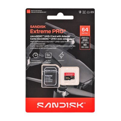 2. Sandisk Extreme Pro microSD UHS-I 64GB MicroSD 200MB/s(R) / 90MB/s(W)