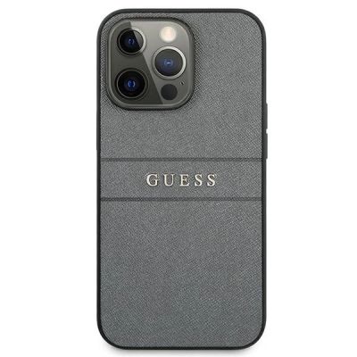 3. Etui Guess Saffiano Strap na iPhone 13 Pro / iPhone 13 - szare