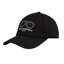 Czapka z daszkiem Karl Lagerfeld Paris Okulary Strapback Czarna - L5WH7946 blk