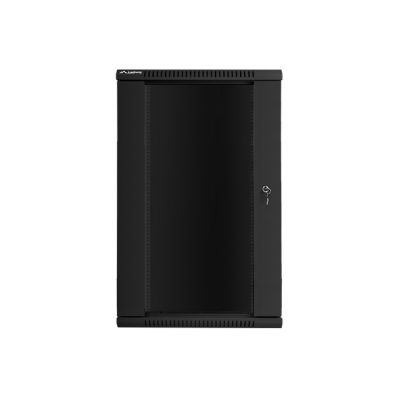 4. Szafa jednosekcyjna Lanberg WF01-6622-10B (22U; 1080mm / 600mm / 600 mm; wisząca; Szklane; 19''; kolor czarny)