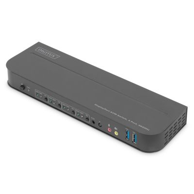 21. Digitus Przełącznik KVM, 4-portowy, 4K 60 Hz, 4 x DP in, 1 x DP/HDMI out
