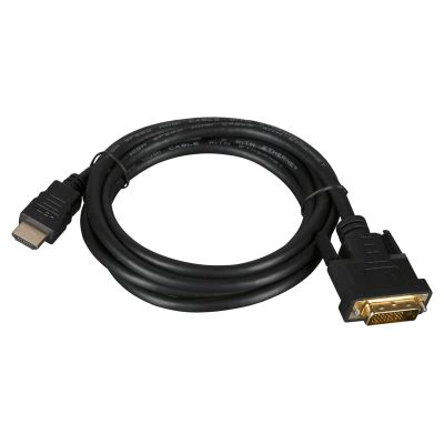 3. Kabel Lanberg CA-HDDV-20CU-0018-BK (HDMI M - DVI-D (24+1) M; 1,8m; kolor czarny)