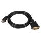 3. Kabel Lanberg CA-HDDV-20CU-0018-BK (HDMI M - DVI-D (24+1) M; 1,8m; kolor czarny)