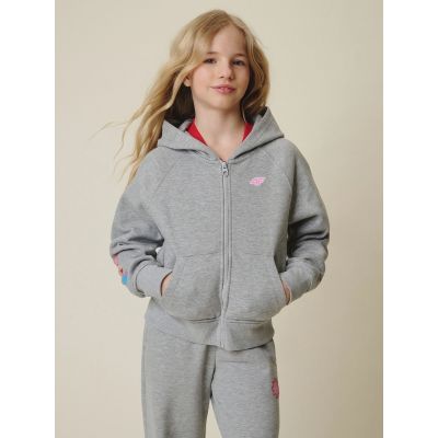 Bluza dresowa regular z kapturem dziewczęca 4F 4FJRSS26TSWSF2811-25M