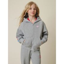 Bluza dresowa regular z kapturem dziewczęca 4F 4FJRSS26TSWSF2811-25M