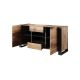 2. Komoda WOOD 164/44/80 dąb wotan + antracyt