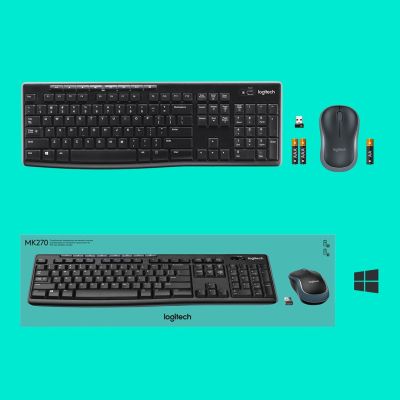 3. Klawiatura membranowa Logitech MK270 920-004508 (USB (Radio 2.4 GHz); kolor czarny)