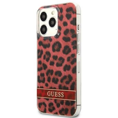 2. Etui Guess Leopard na iPhone 13 Pro / iPhone 13 - czerwone