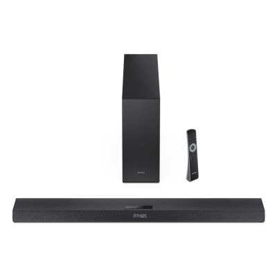 3. Sharp 2.1-kanałowy ultracienki Dolby Atmos/DTS Virtual: X Soundbar z bezprzewodowym subwooferem HT-SBW320 360 W Łączność Bluetooth Połączenie bezprzewodowe