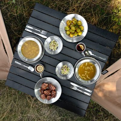 7. OFFLANDER ZESTAW NACZYŃ KEMPINGOWYCH ZE STALI NIERDZEWNEJ