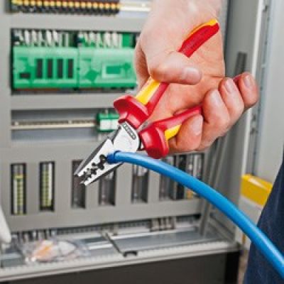 3. Knipex 97 72 180 zaciskarka kablowa Scyzoryk Niebieski, Czerwony, Srebrny