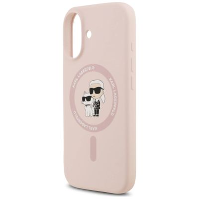6. Etui Karl Lagerfeld Silicone Karl&Choupette Ring MagSafe do iPhone 17 - różowe