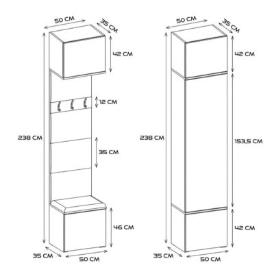 9. GARDEROBA HAGA III 1SZ2W ARTISAN