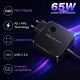 2. QOLTEC ŁADOWARKA SIECIOWA GAN 65W | USB-C PD PPS | 5-21V | 3-3.25A