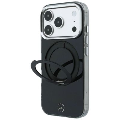 2. Etui Mercedes Ring Stand Iconic Logo MagSafe na iPhone 18 Pro Max / 17 Pro Max - czarne