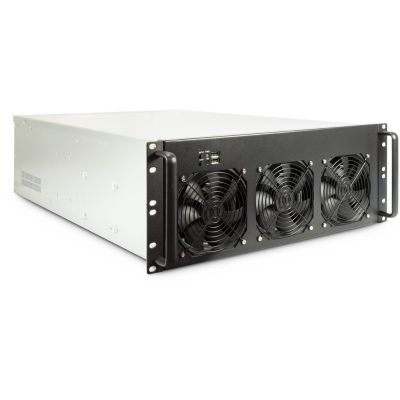 Inter-Tech 4F28 Rack Czarny, Srebrny
