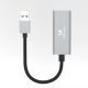 4. Adapter sieciowy Wozinsky WAU-45A Ethernet karta sieciowa LAN Gigabit RJ45 1000 Mb/s USB-A - szara