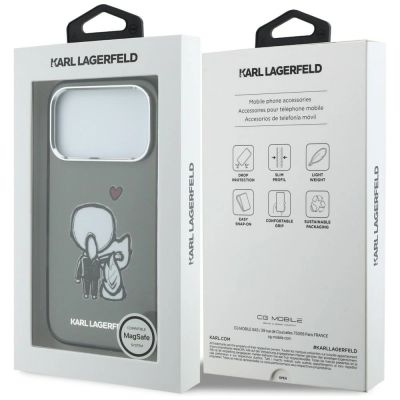 8. Etui Karl Lagerfeld Karl & Choupette Back MagSafe na iPhone 17 Pro Max - czarne