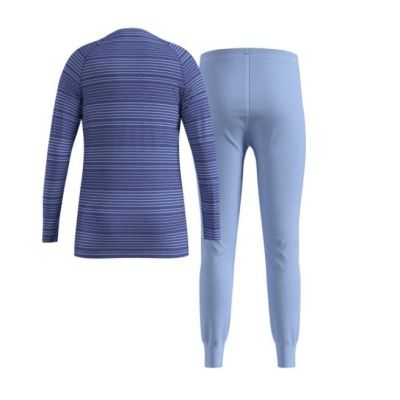 2. Bielizna termoaktywna - zestaw Odlo Set long ACTIVE WARM SET roz. 104cm Niebieska