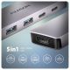 2. Axagon HMC-5H60 stacja dokująca Przewodowa USB 3.2 Gen 1 (3.1 Gen 1) Type-C Szary