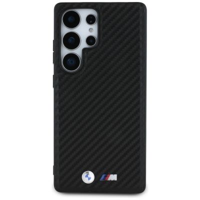 3. Etui BMW Leather Carbon MagSafe na Samsung Galaxy S25 Ultra - czarne
