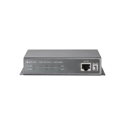 3. Przełącznik LevelOne GB PoE+ 5-portowy 19" 115W 1Gbps