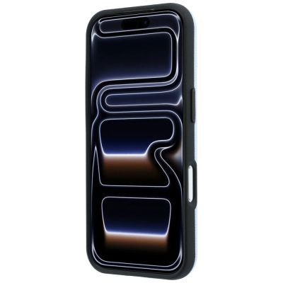 5. Etui Mercedes Leather Semi Wrap Wood Effect MagSafe na iPhone 17 Pro Max / 18 Pro Max - niebieskie