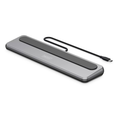 7. Stacja dokująca USB-C 12 portowa, max. 8K/30Hz z HDR, HDMI, DP, max. 3 monitory (MST), USB-C 3.2 Gen2, Gigabit Ethernet, SD/Micro SD, Audio, PD 100W