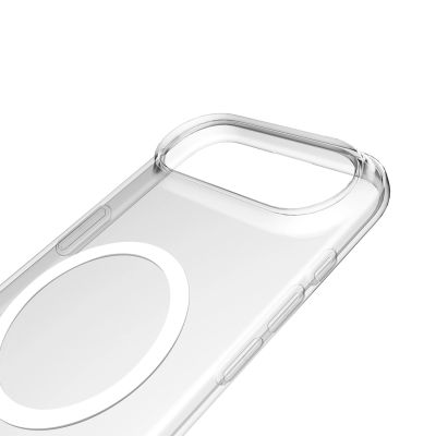 9. Etui Puro Lite Mag TPU+PC kompatybilne z MagSafe na iPhone 17 Air - przezroczyste z białym pierścieniem